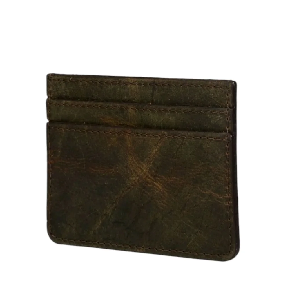 Myra Bag Dark Brown Distressed Leather Card Holder  4